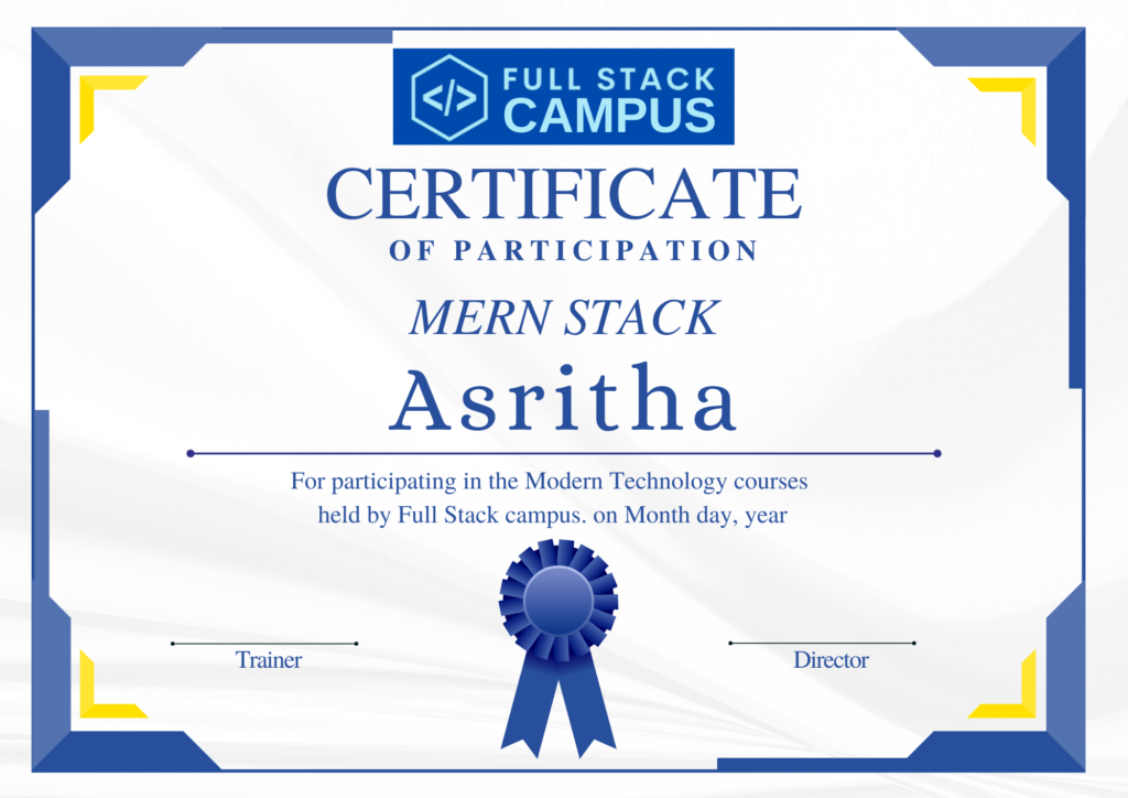 MERN stack certificate